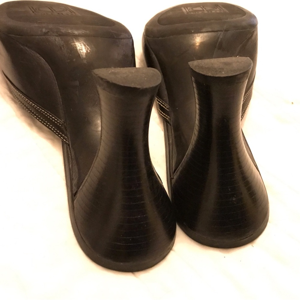 Cole Haan Black Leather Mule Shoes with Heel - Picture 5 of 5